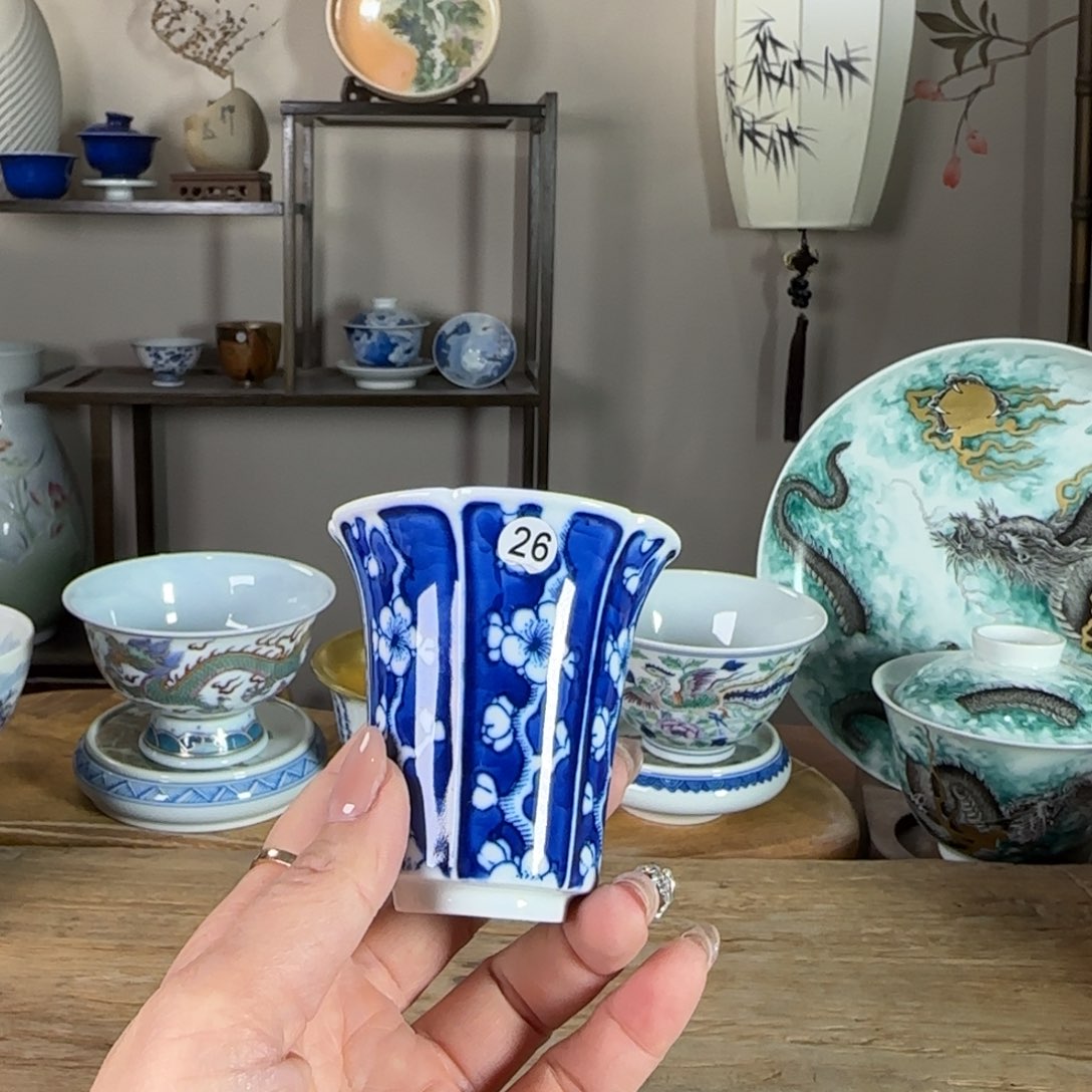 杯景德镇陶瓷柴烧多人
