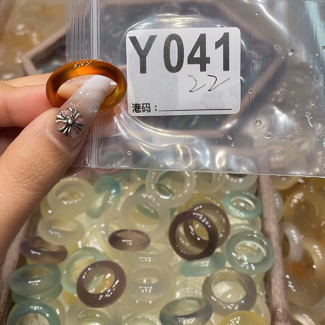 玛瑙/玉髓未镶嵌戒指041