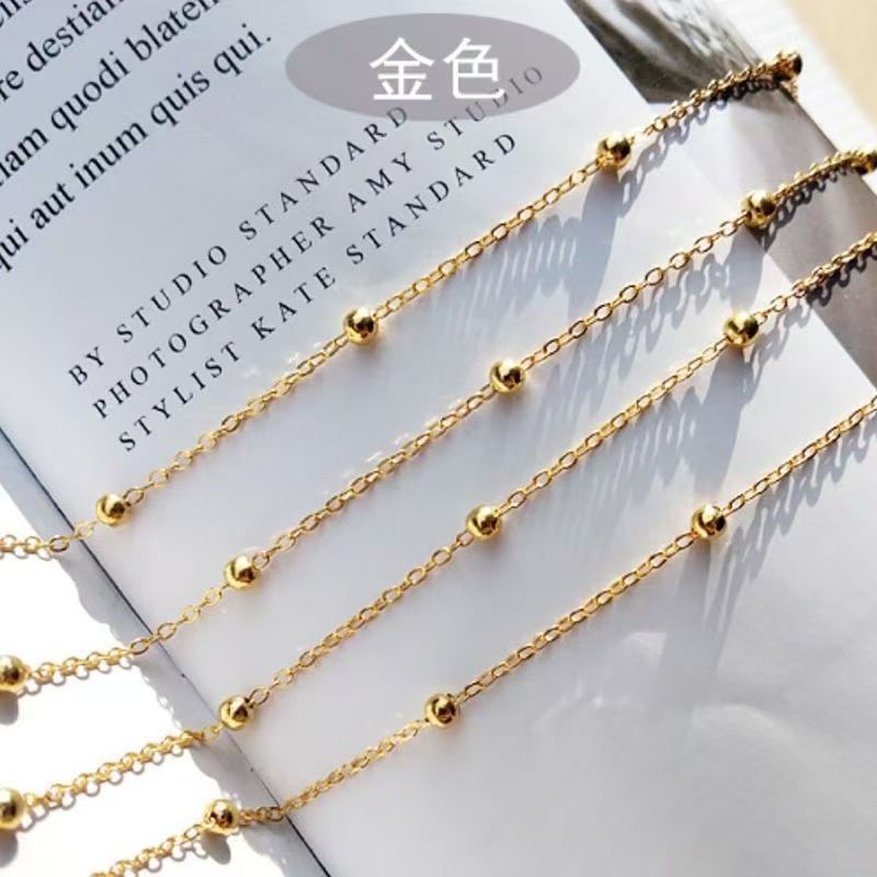 【优艾美】手工diy1.5mm串珠链古风步摇发饰项链耳饰十字链配件材料
