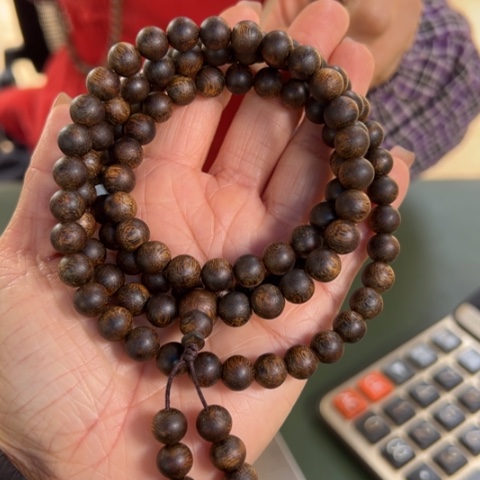 沉香手串红土乌身沉水浮32克卡0.8多样性发1串