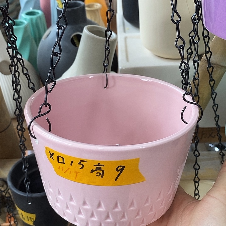 陶盆有孔 瑕疵针孔漏釉介意勿拍 口高