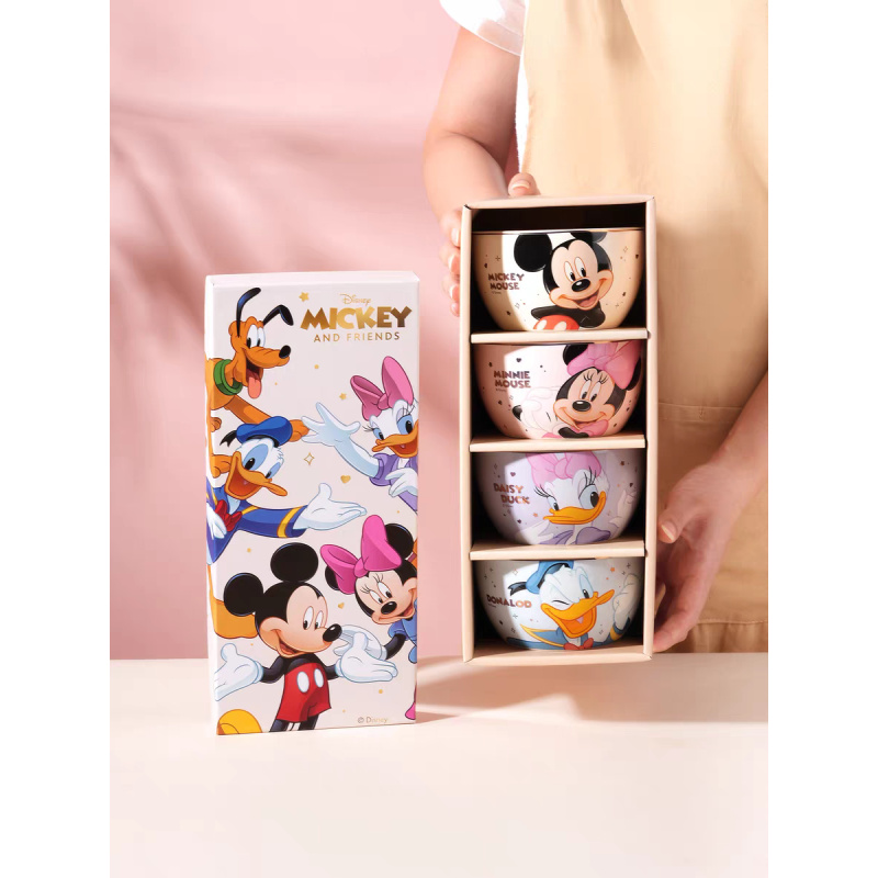 Disney迪士尼幸韵4.5英寸凯诺米饭碗-4个混装（米奇+米妮+唐老鸭+