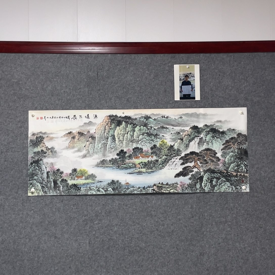 国画小六尺178.69画芯 捡漏