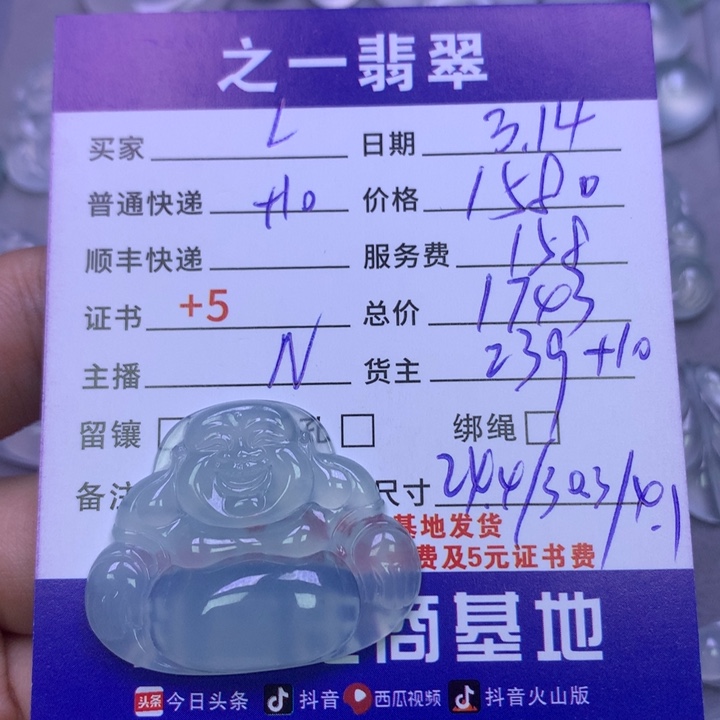 翡翠未镶嵌颈饰L*n翡翠
