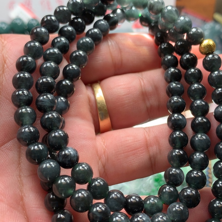 翡翠项链未镶嵌保真天然a货翡翠