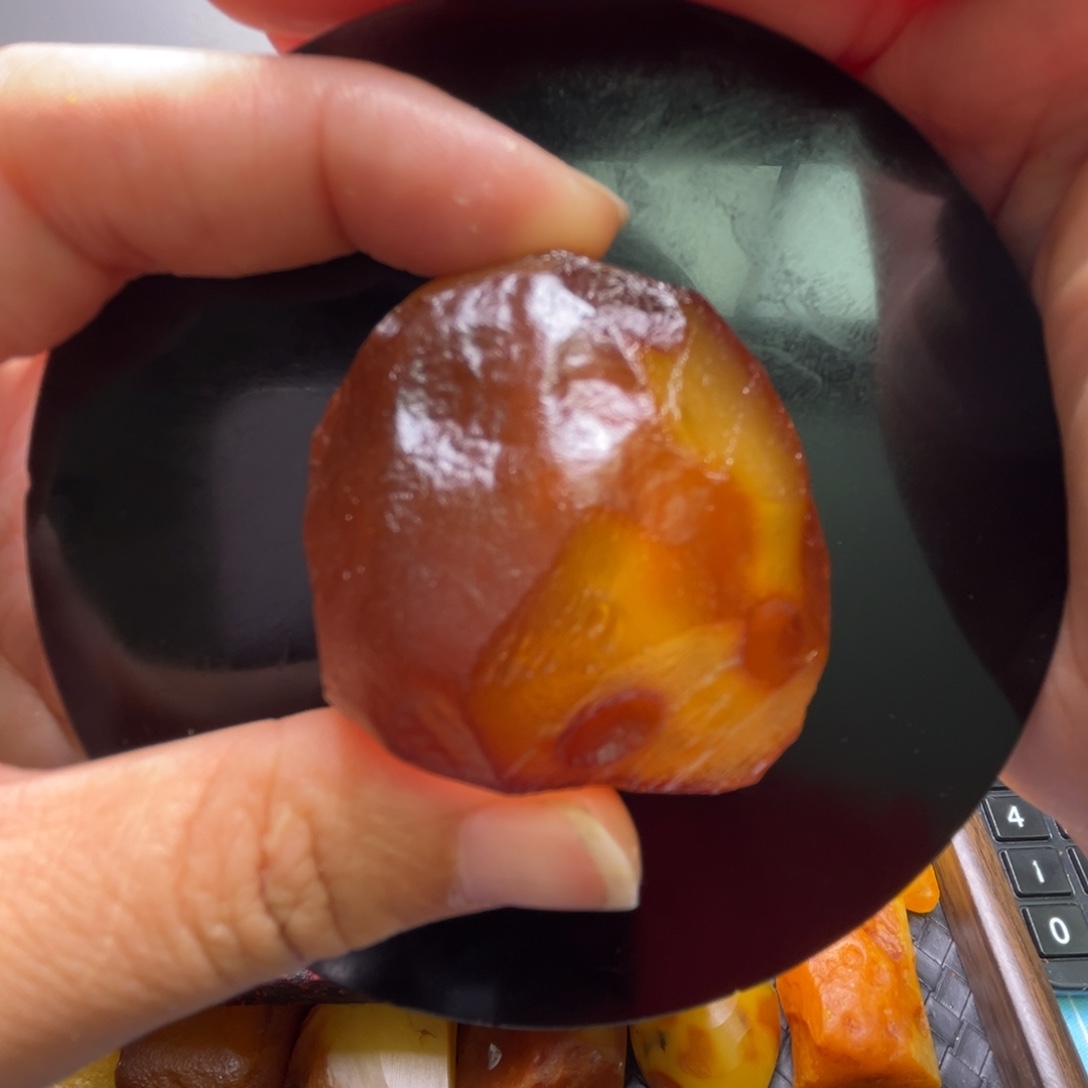 定制琥珀未镶嵌琥珀蜜蜡原石定制有瑕