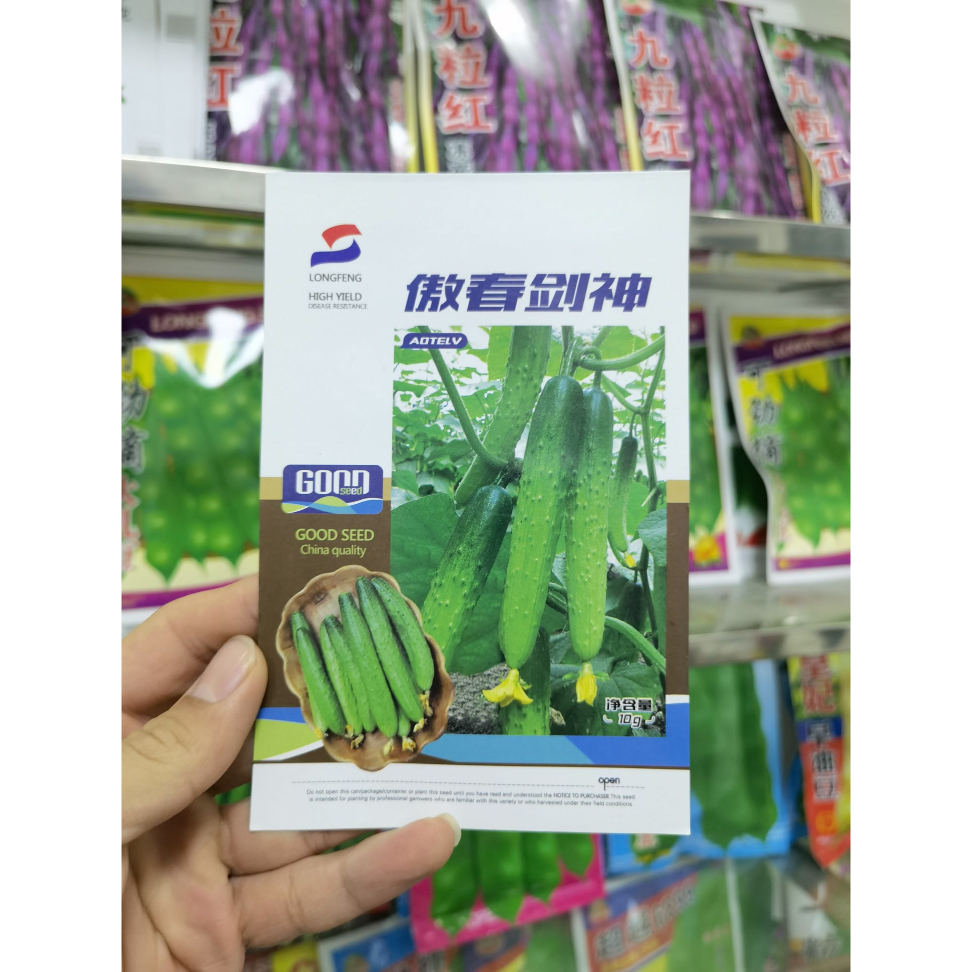 傲春剑神强雌黄瓜，适合大棚菜区小园