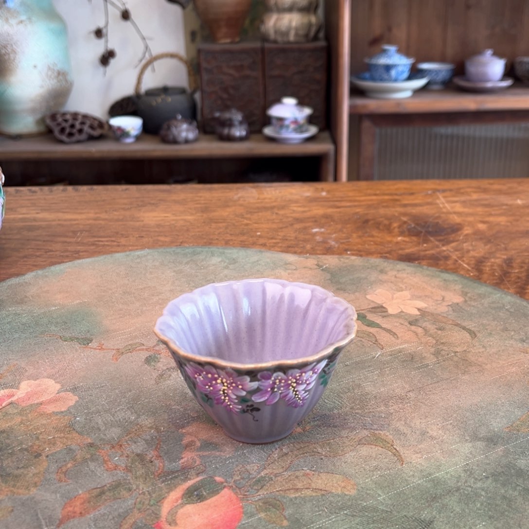 杯柴烧手工手绘陶瓷