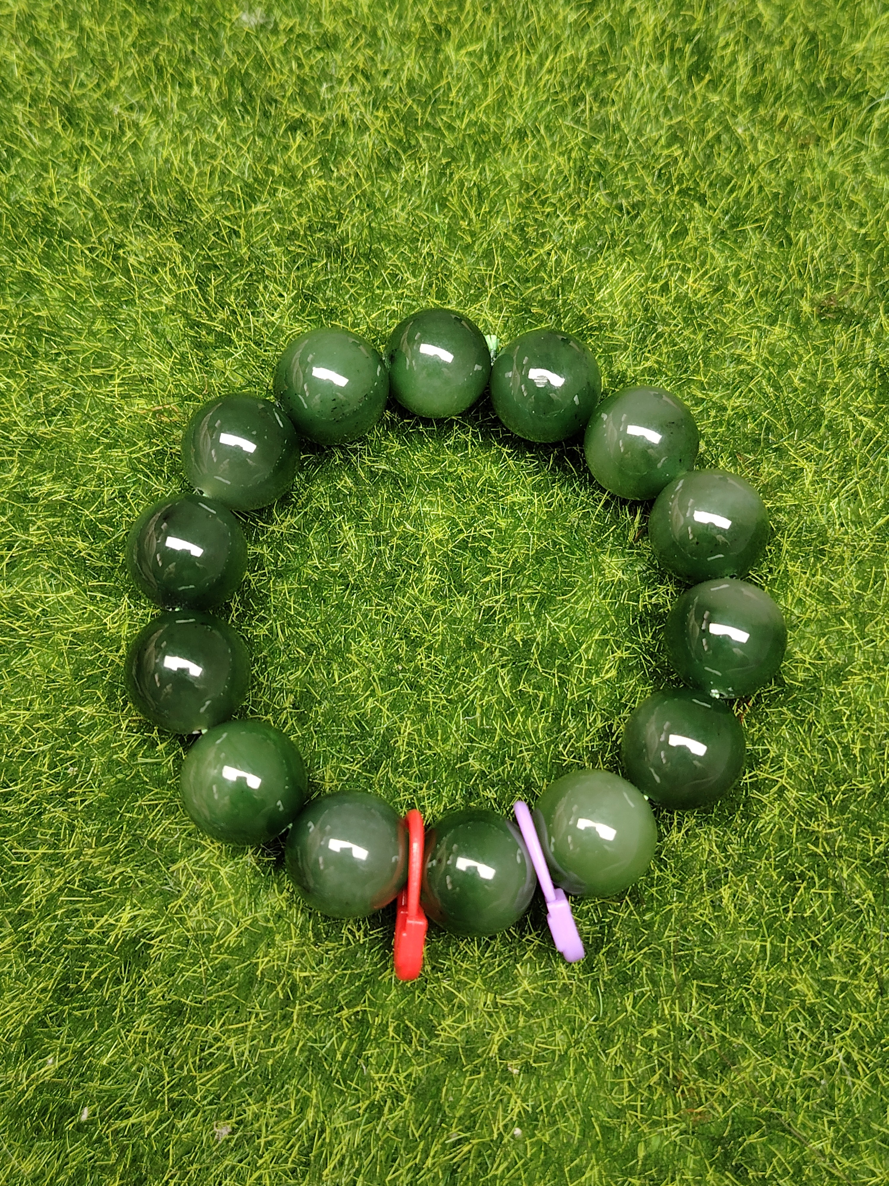 和田玉俄碧未镶嵌卡16mm