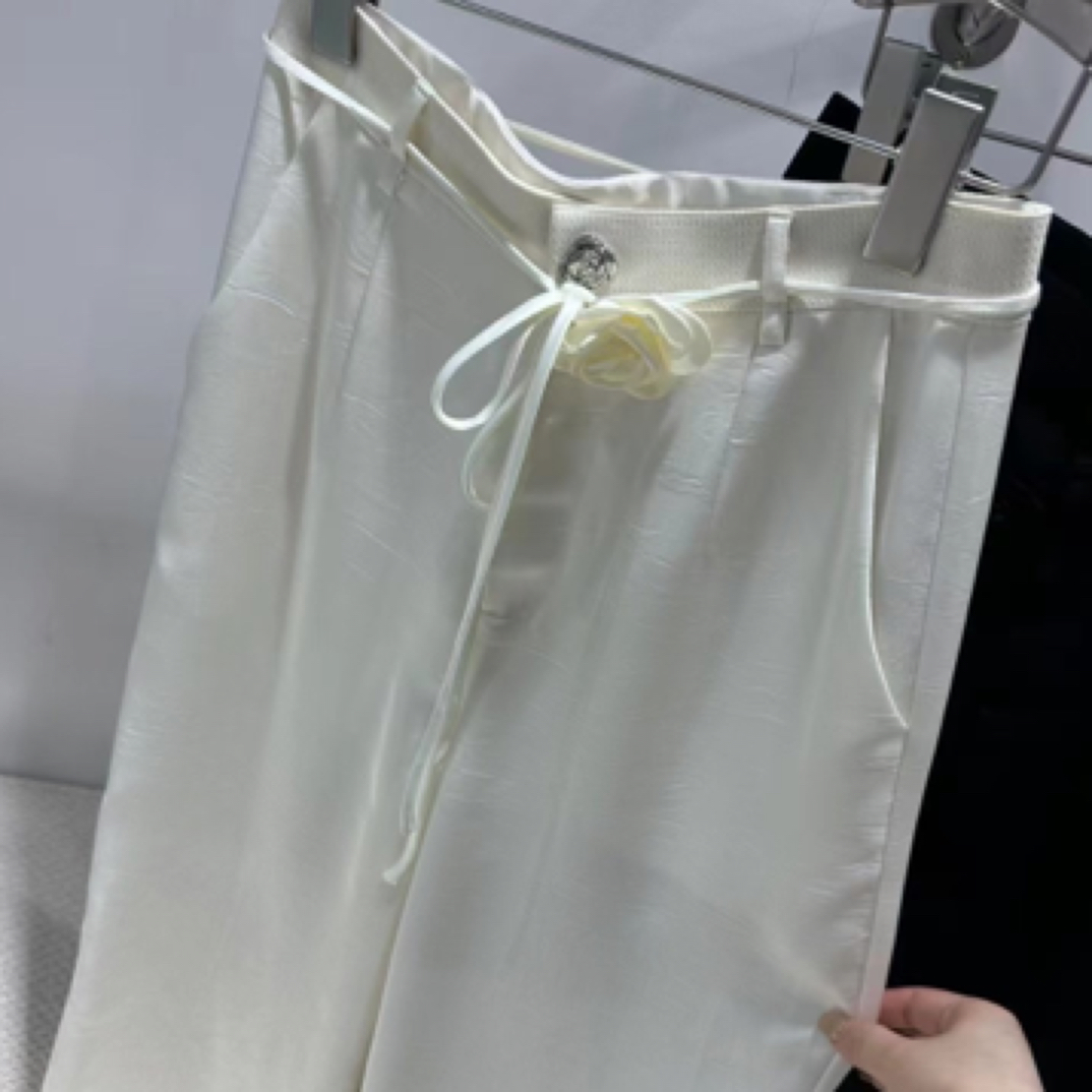 JiuMi小众设计高腰显瘦宽松垂感阔腿直筒裤