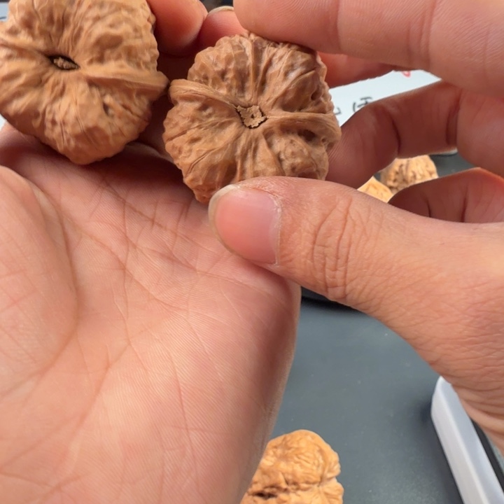 好***着吊坠文玩核桃蛤蟆的眼睛是真的