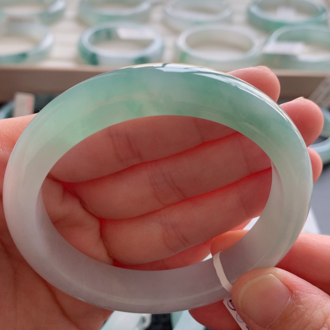 翡翠未镶嵌手镯11号-57.7