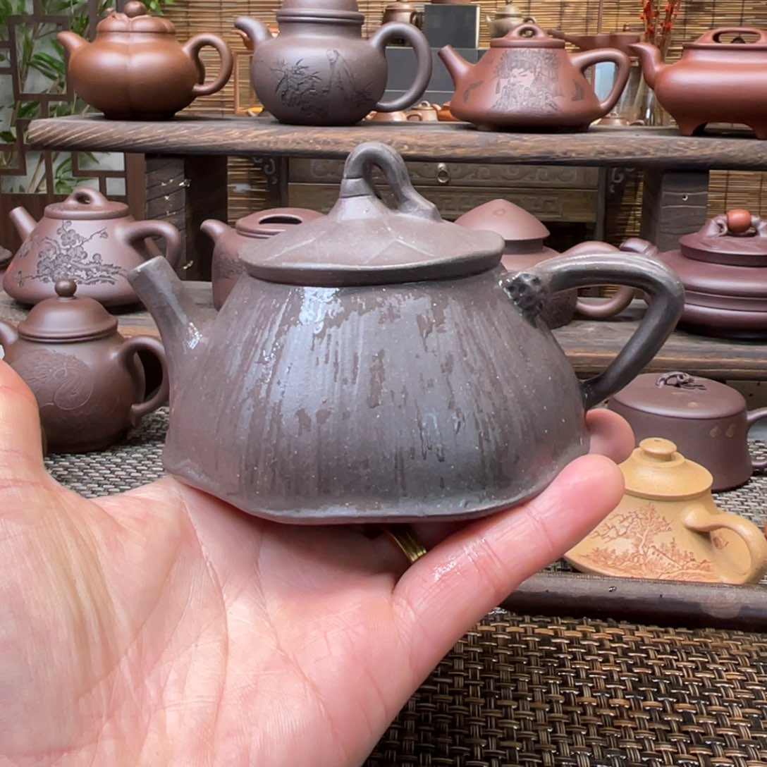 紫砂茶壶宜兴原矿紫砂手工制150