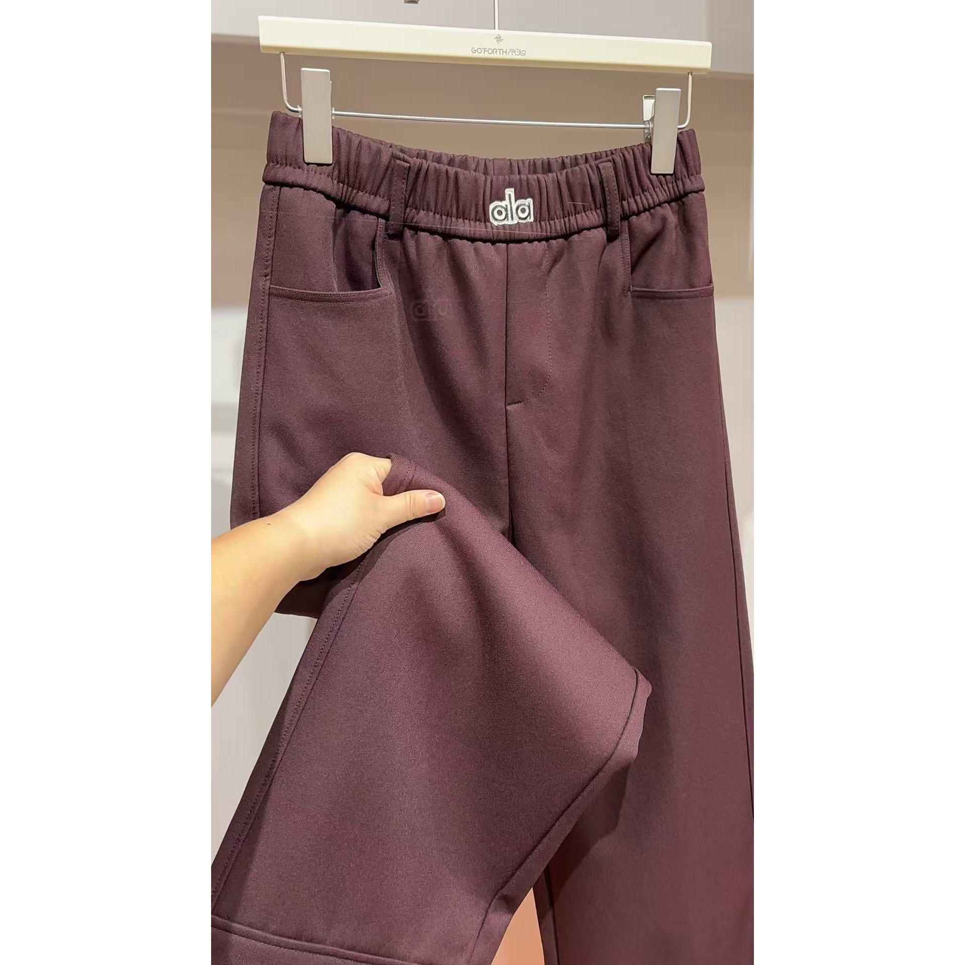 【有运补】女款秋冬高腰显瘦垂感长裤阔腿裤2025宽松休闲裤59421B