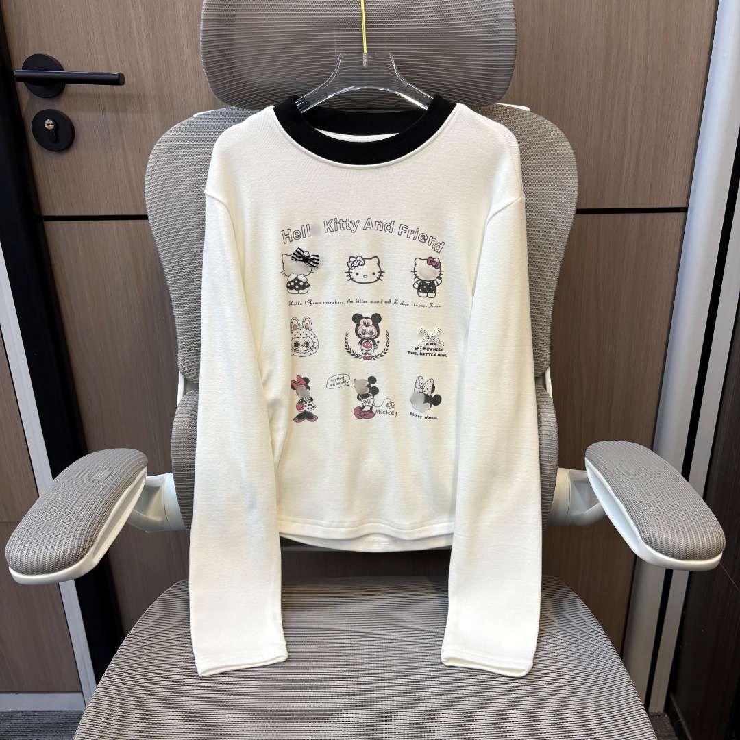 冬款洋气卡通印花冬季加厚女童打底衫 F310 310 R