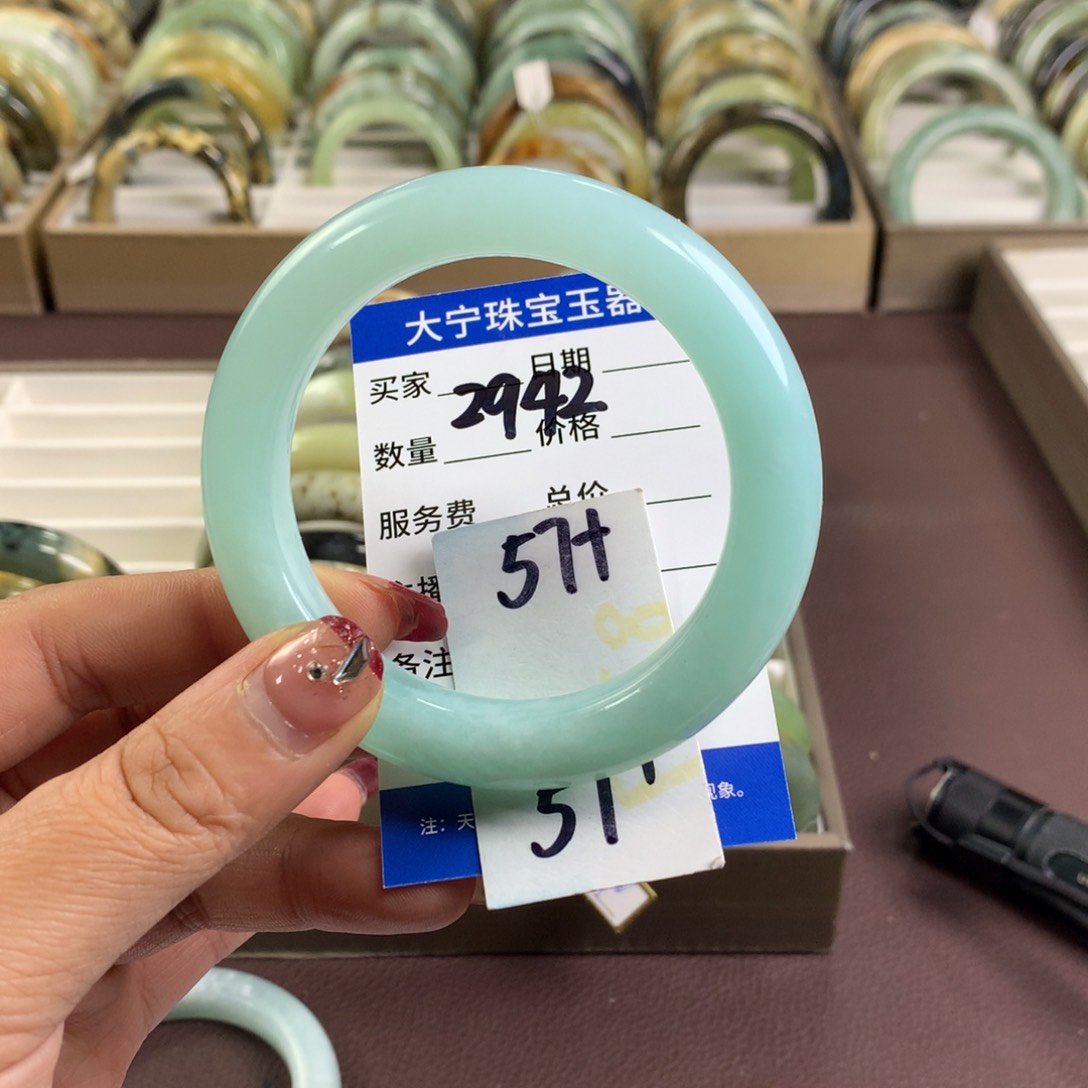 蛇纹石玉手镯未镶嵌2942