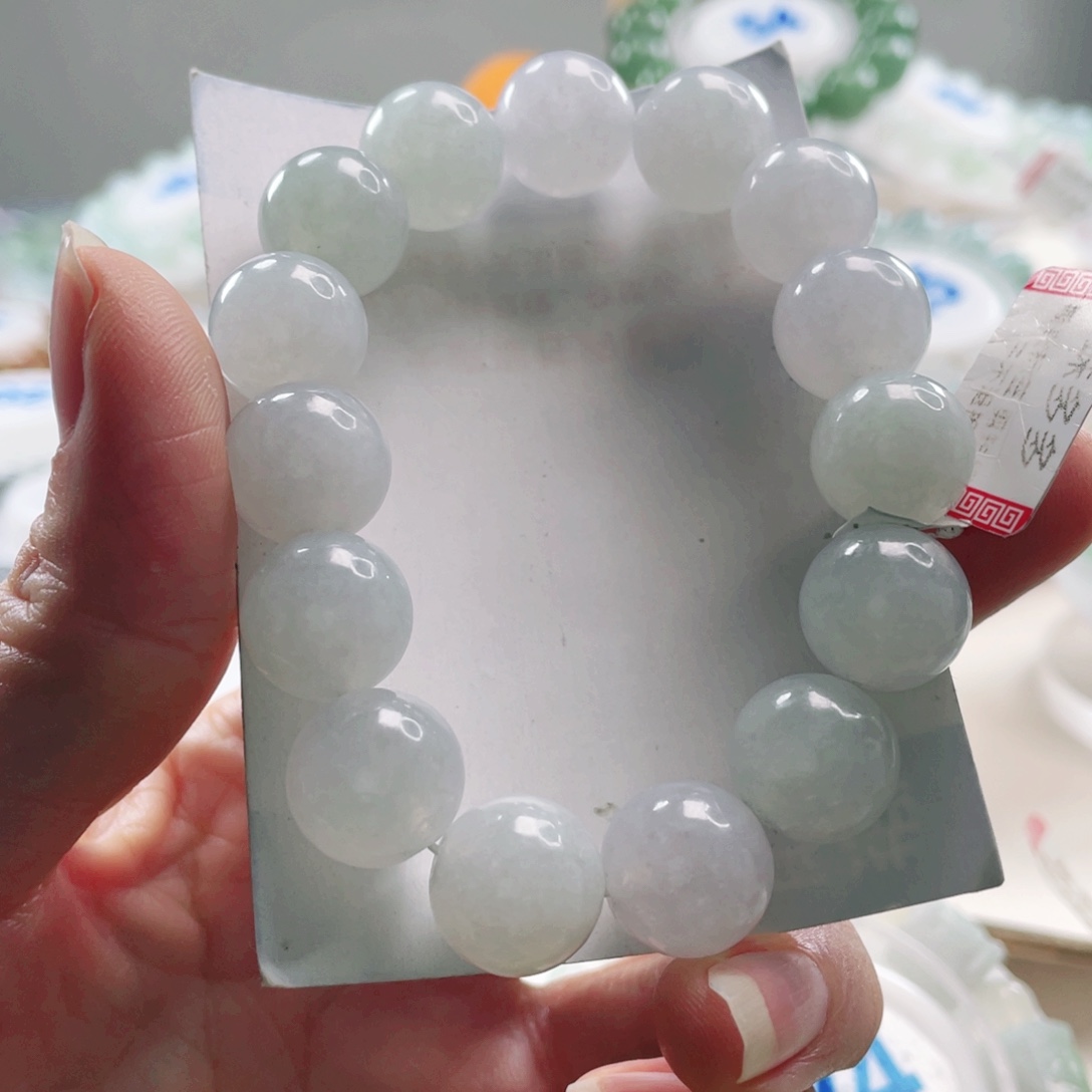 翡翠未镶嵌手链手串14