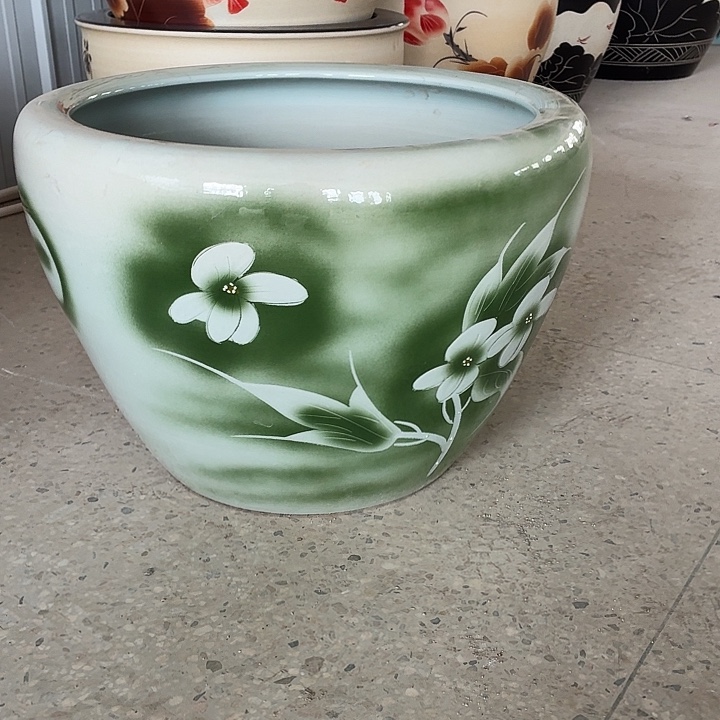 沐***ଳ景德镇陶瓷鱼缸圆口50