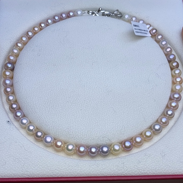 淡水珍珠未镶嵌项链无核 马卡龙8