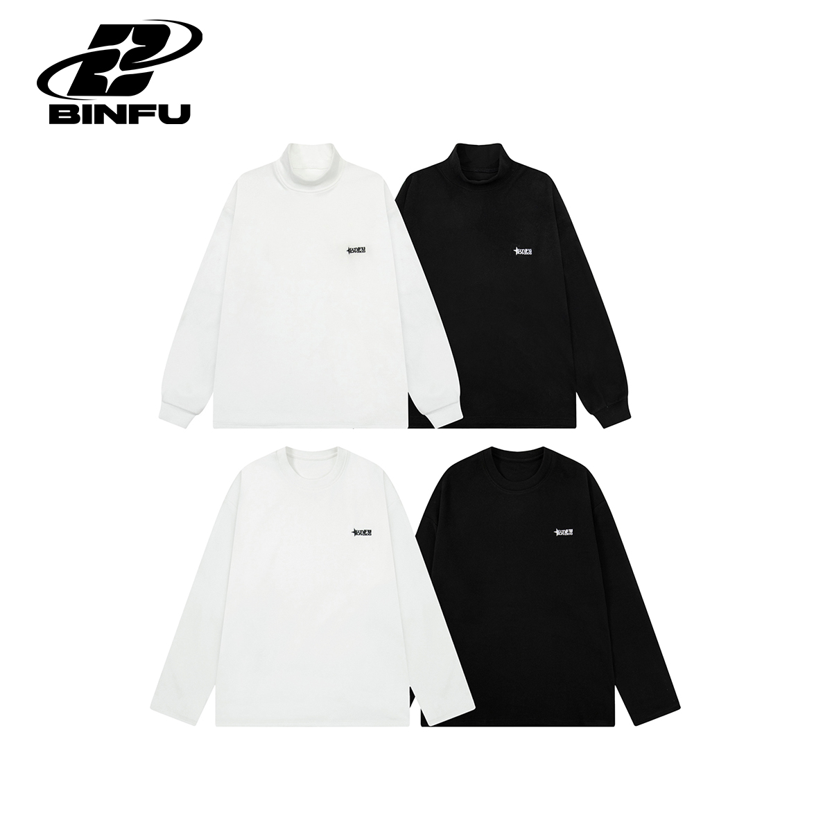 MADE BINFU 自制冬季 德绒保暖打底衫 简约圆领男女同款百搭长袖