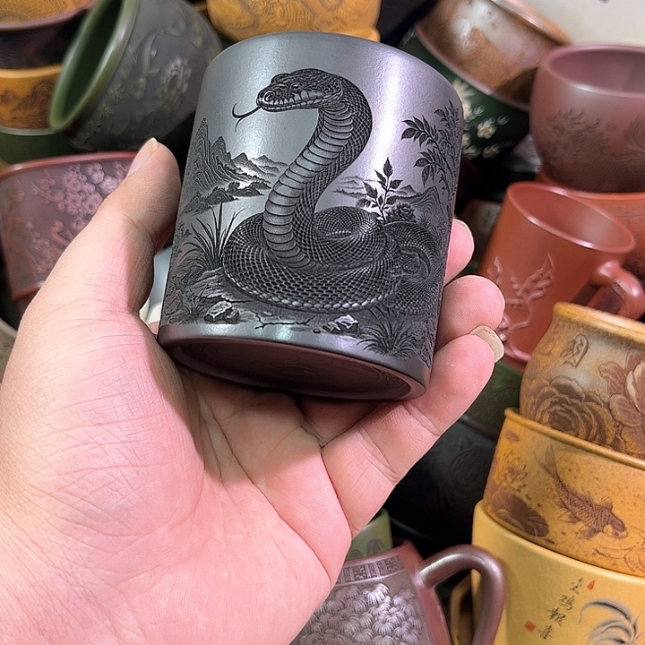 茶杯紫砂全手工紫砂主人杯 