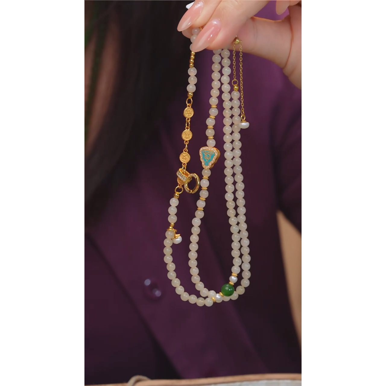 和田玉未镶嵌项链卡4 @@N1811