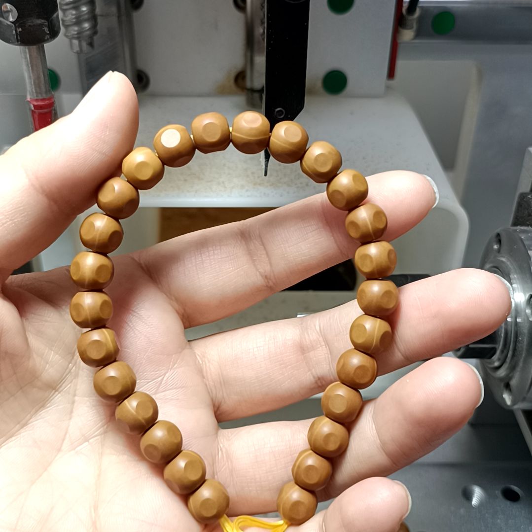 紫***薇猴头核桃吊坠原皮原色六方