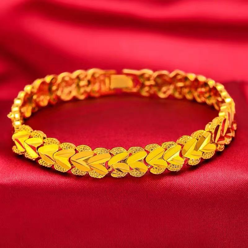 合金手链 2025新款【心心相印手链】女款气质时尚女士精美简约款