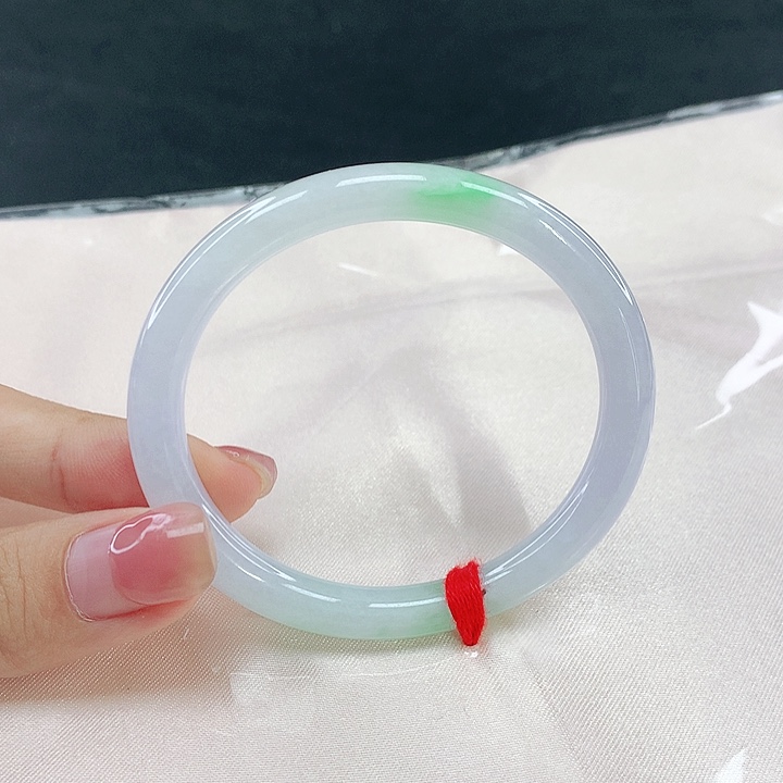 翡翠未镶嵌手镯圈51，04243