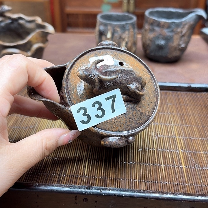 纯手工制作粗陶茶具