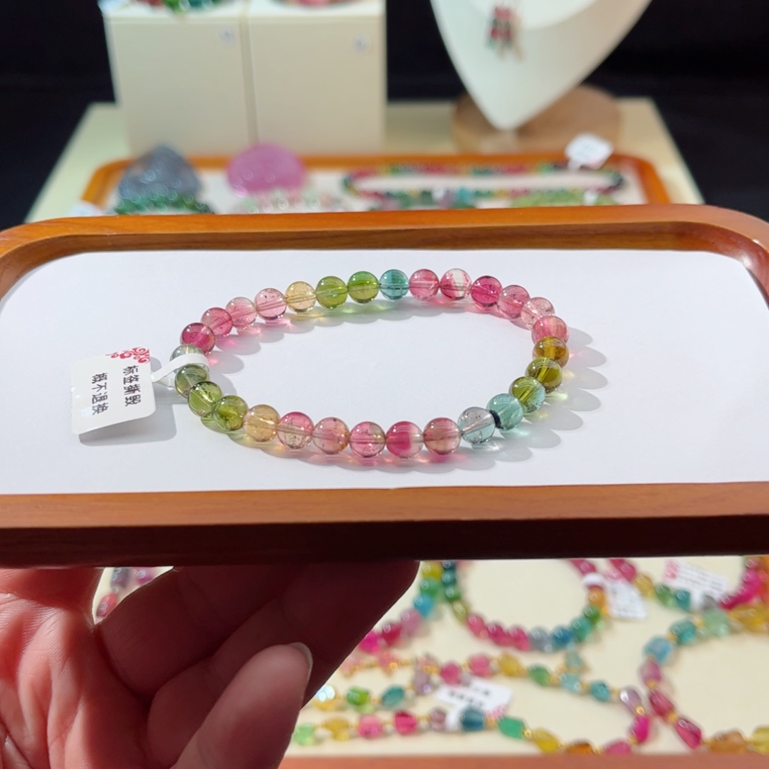 碧玺手串未镶嵌手串