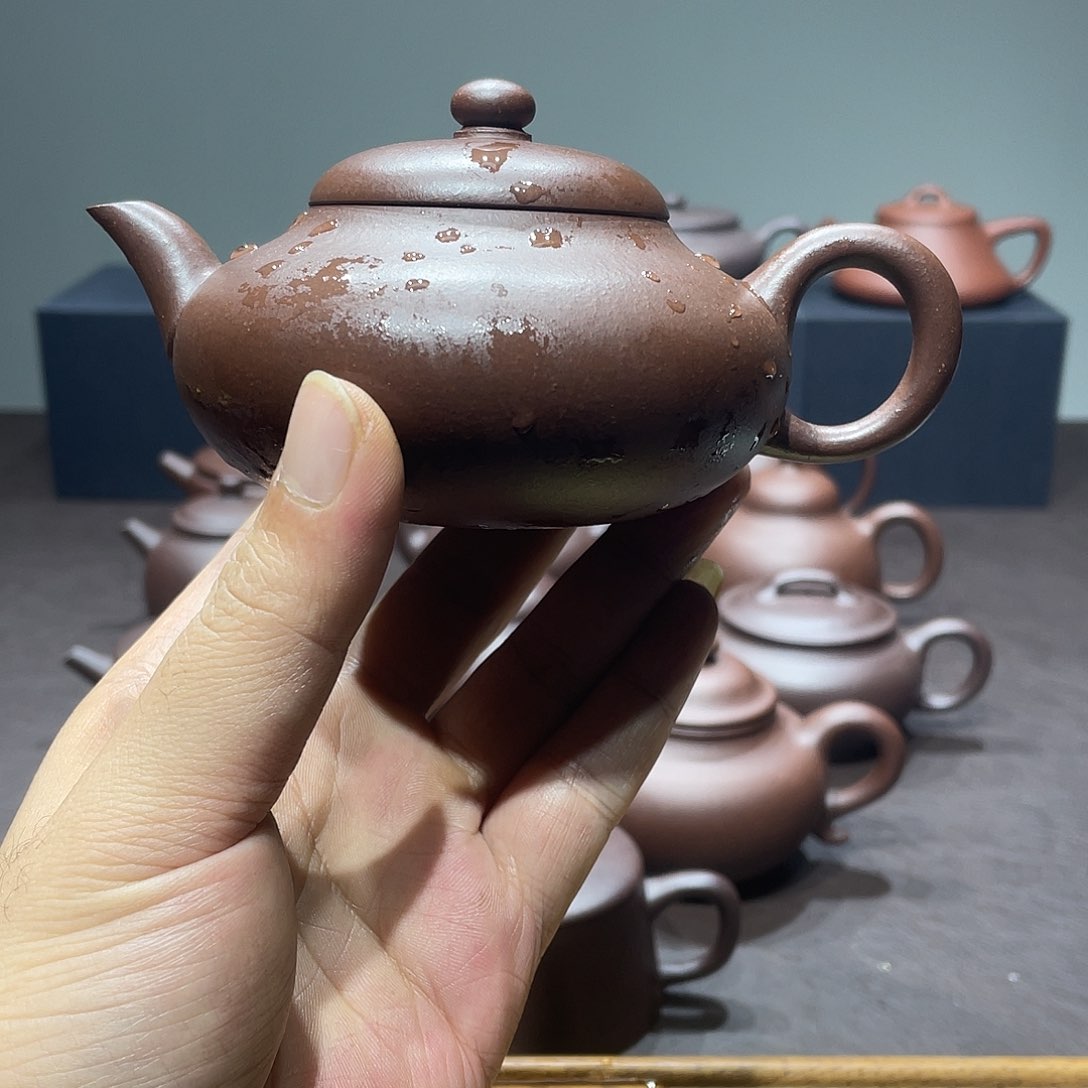 紫砂茶壶呼*噜紫泥矮梨