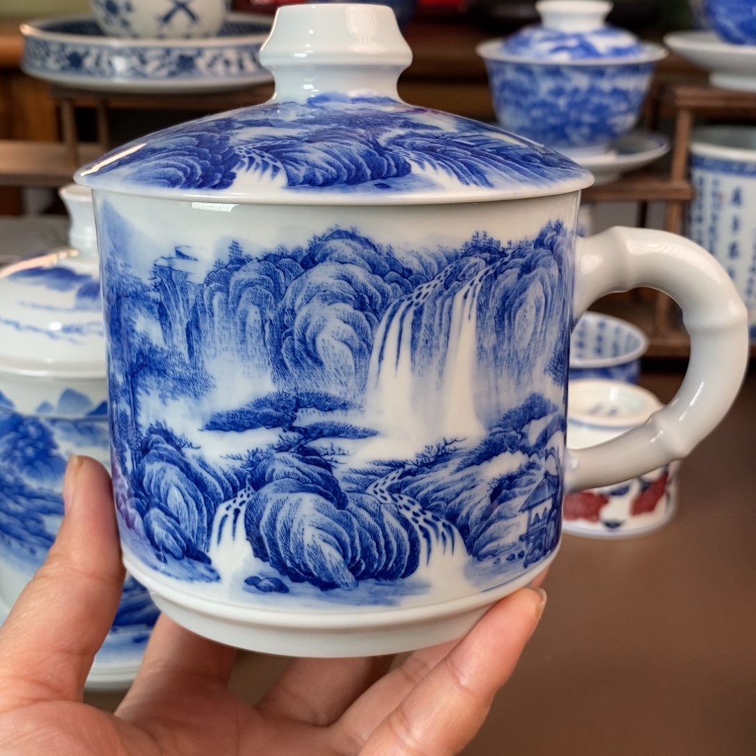 卧*天景德镇陶瓷手工手绘