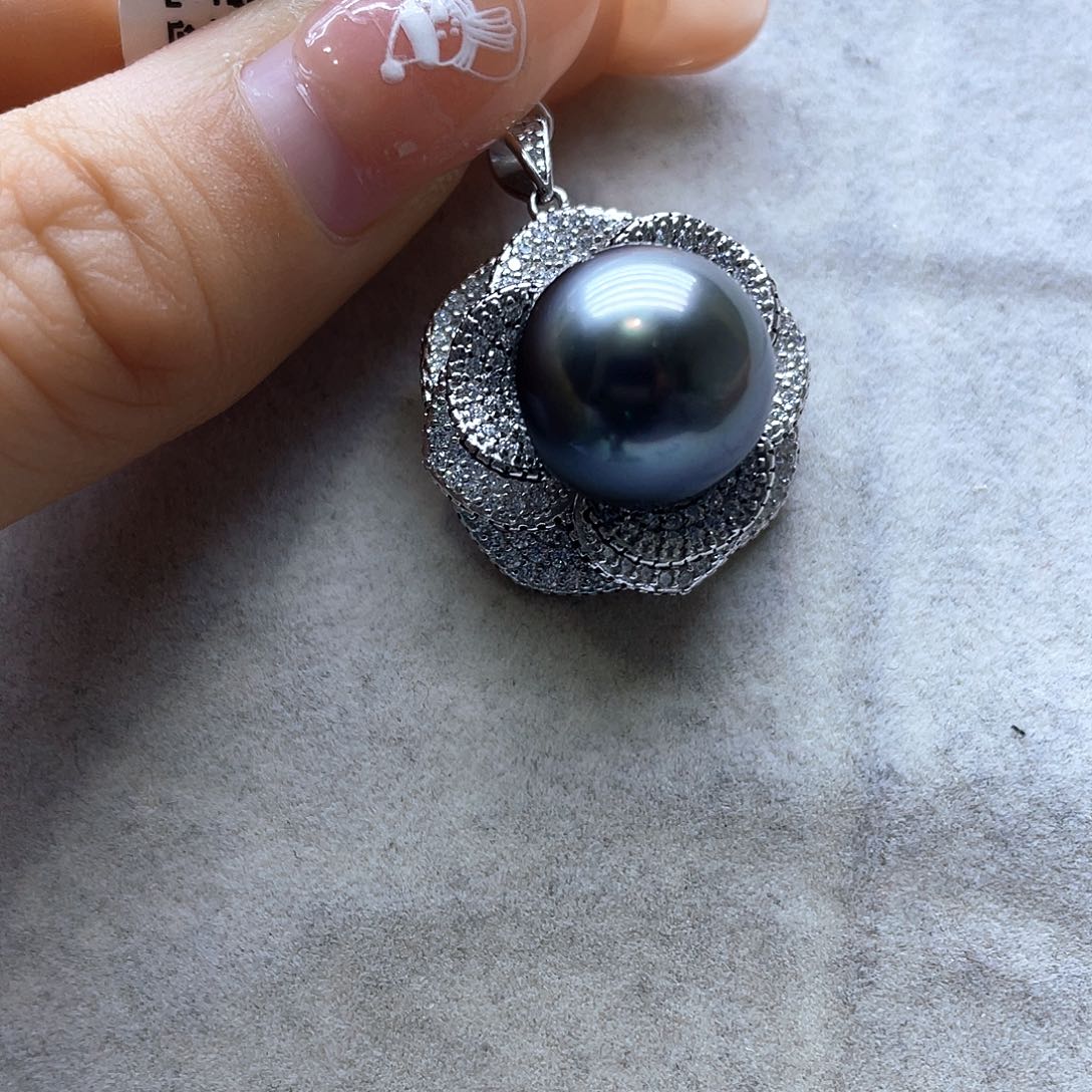 海水珍珠颈饰银S925镶嵌