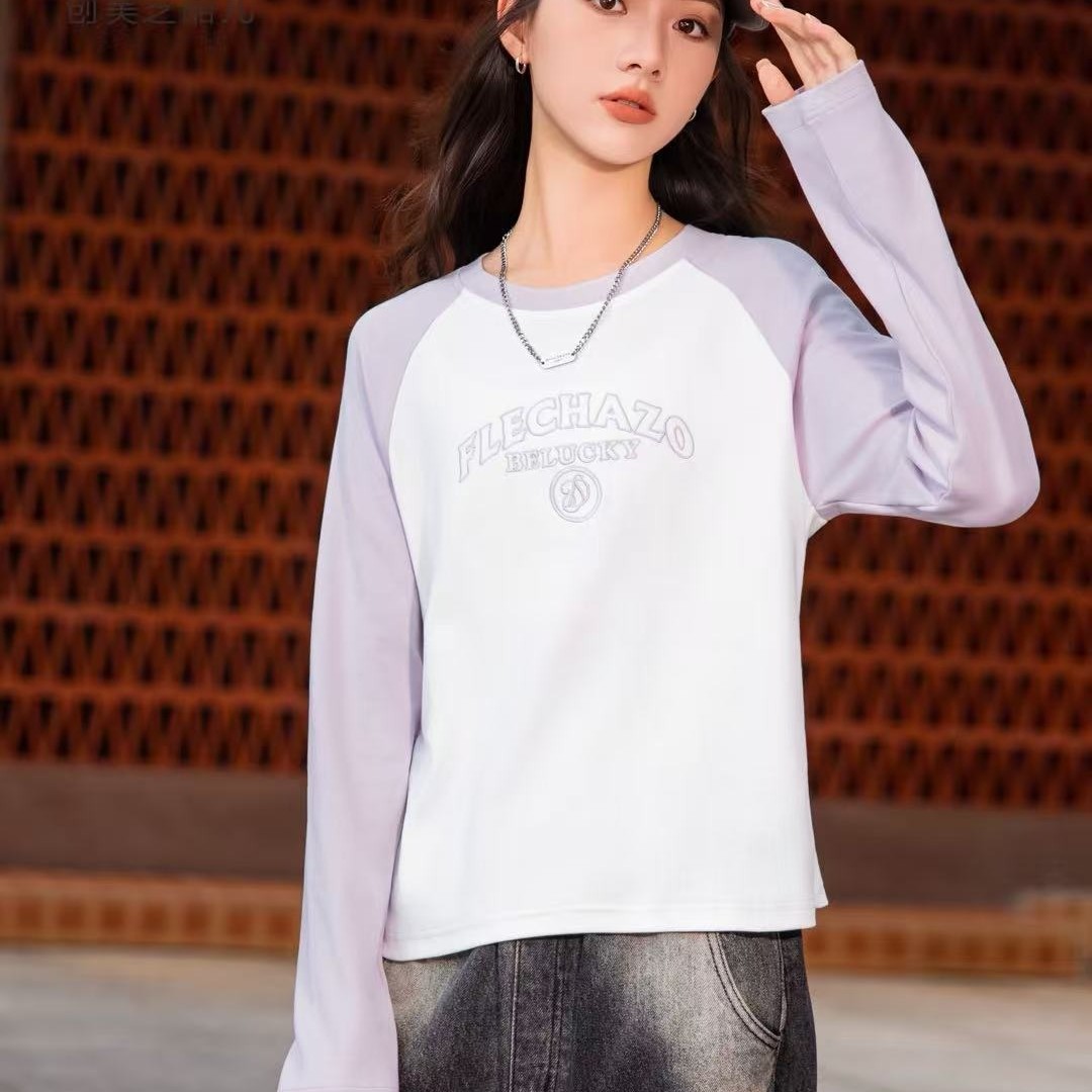 2025秋款卫衣常规字母圆领女童