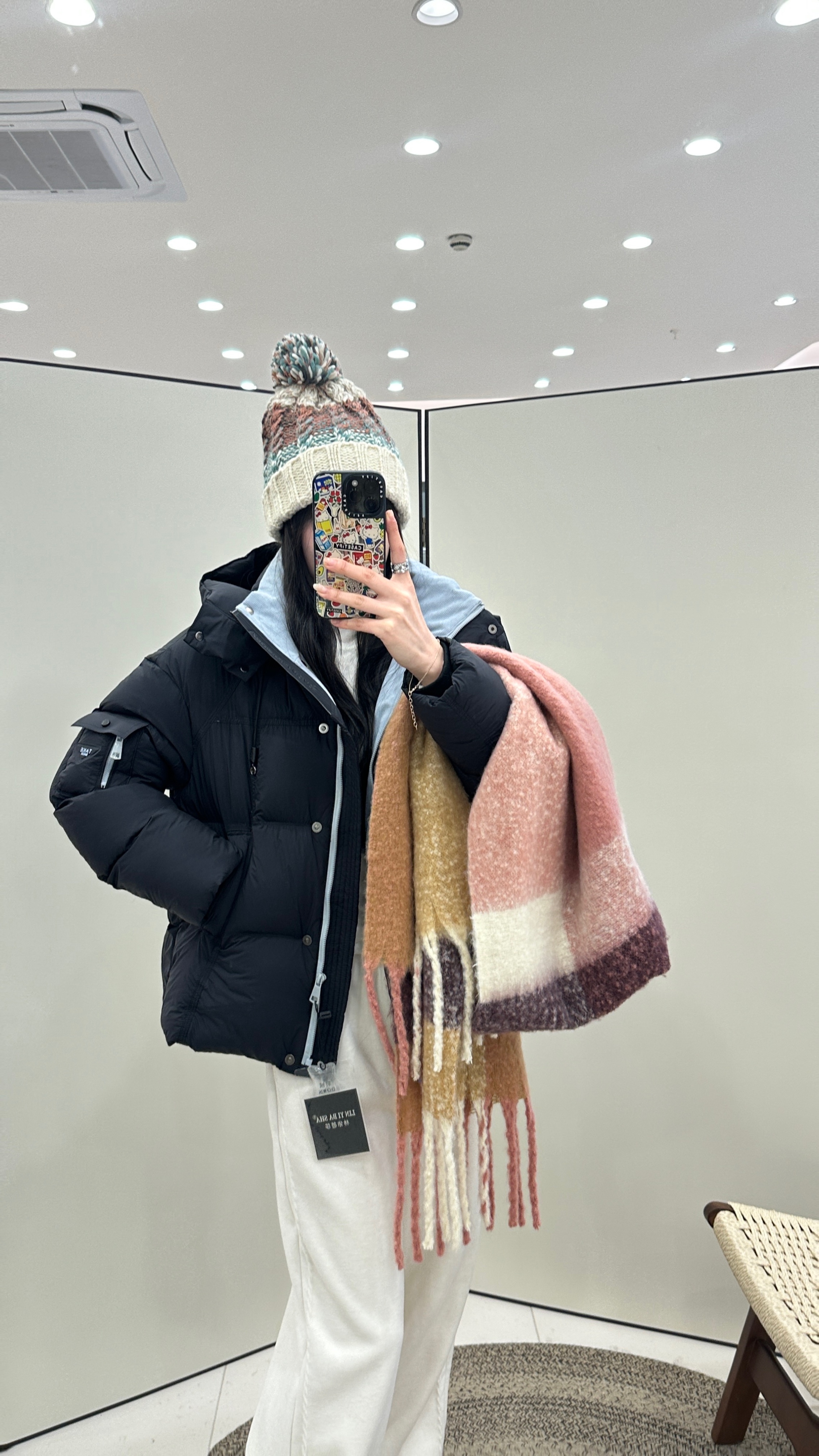 25年新款韩版豆腐格连帽加厚潮流厚款宽松