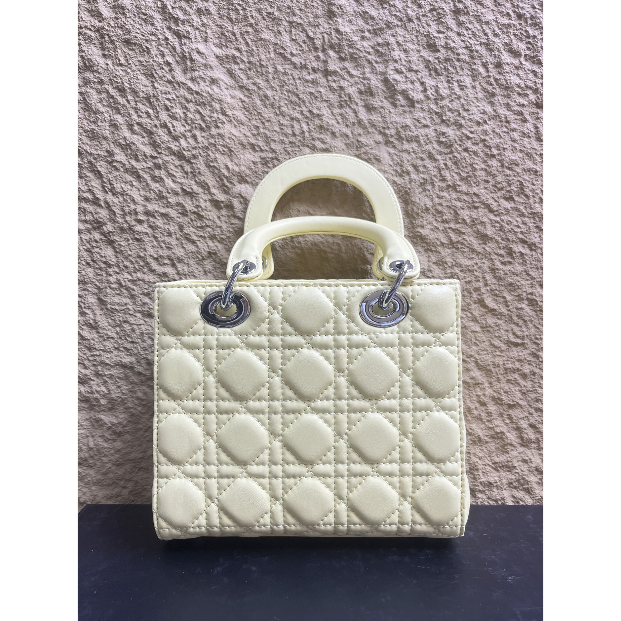 TOLEX2025新款时尚百搭五格手工女包黄色 尺寸20*17*10