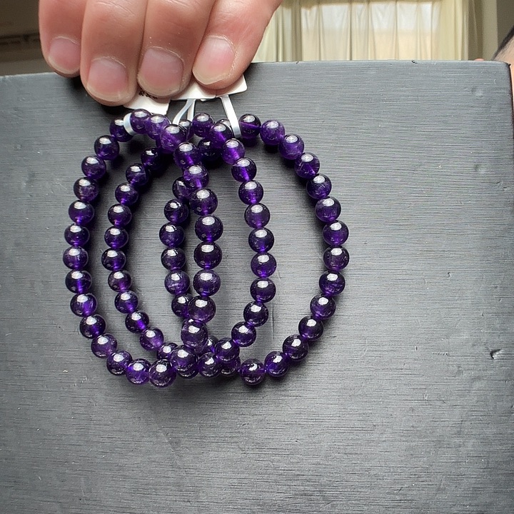 水晶手链未镶嵌紫水晶7+单圈868