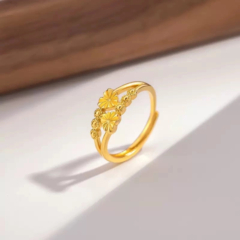 【粉丝专享】爱心双心戒指女求婚指环送女友老婆爱人礼物