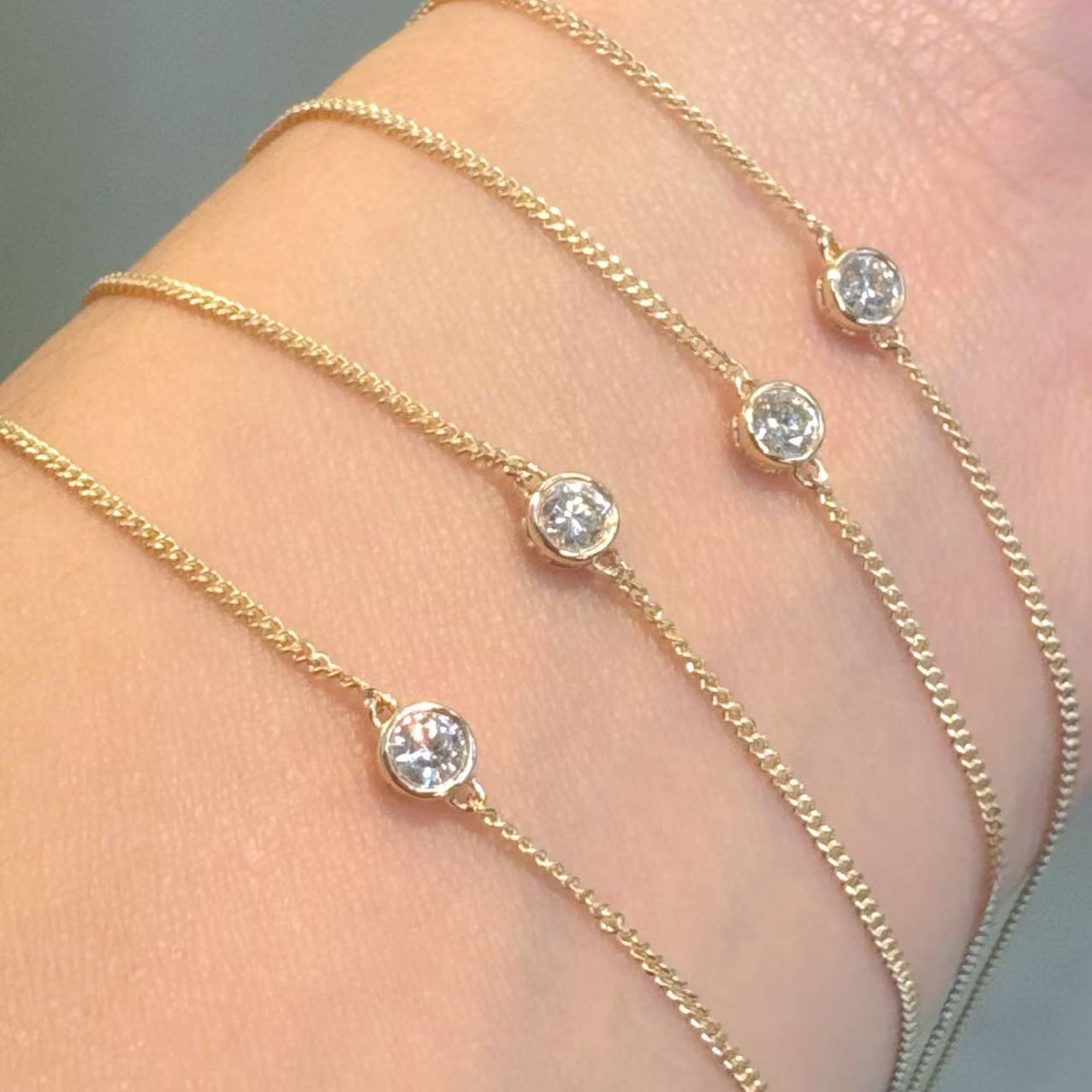 【小晗专属】10分古巴泡泡钻石手链 多样性发一 时尚百搭简约满钻