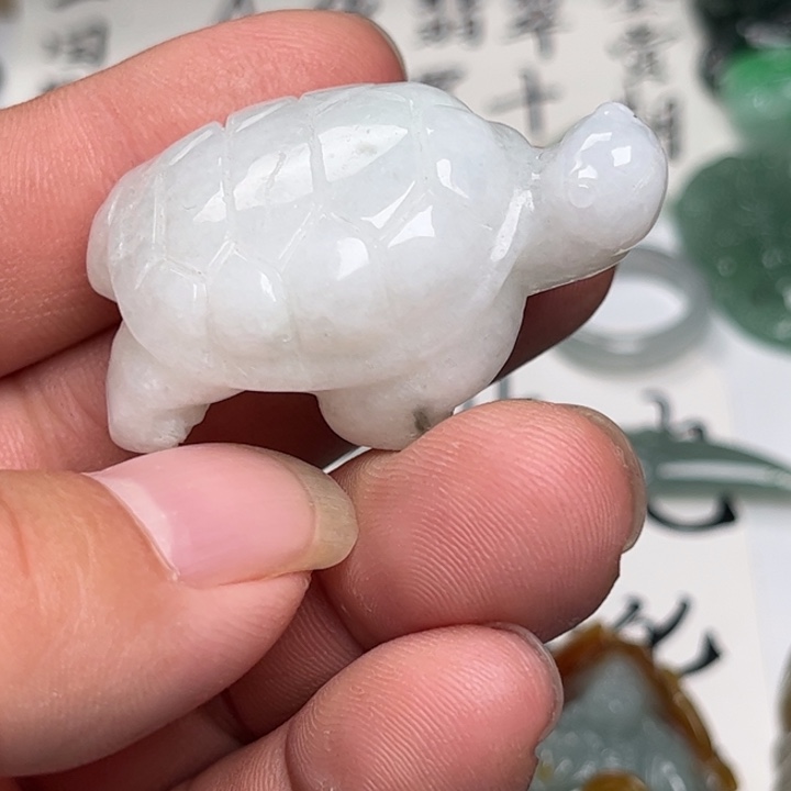 翡翠未镶嵌颈饰乌龟茶宠