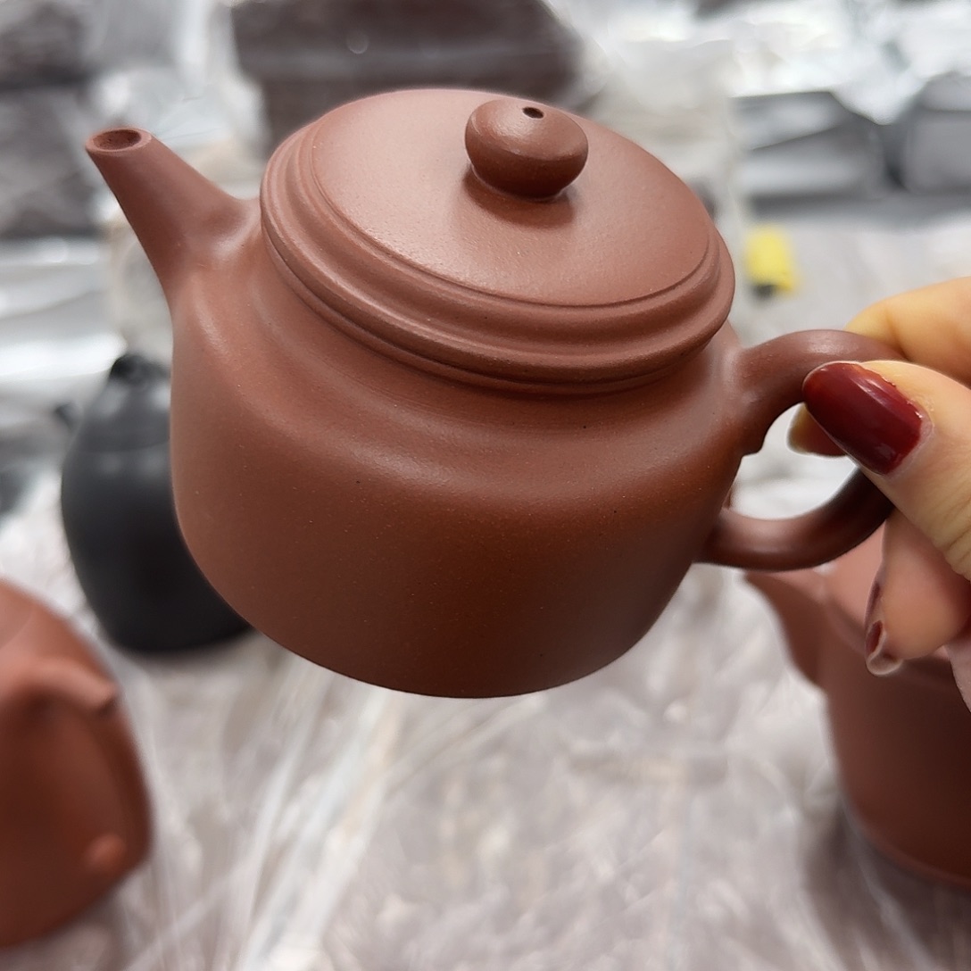 紫砂茶壶黄龙山原矿红皮龙180