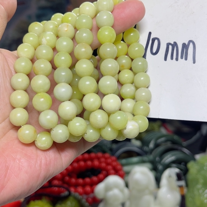 蛇纹石玉手串多样性发货未镶嵌