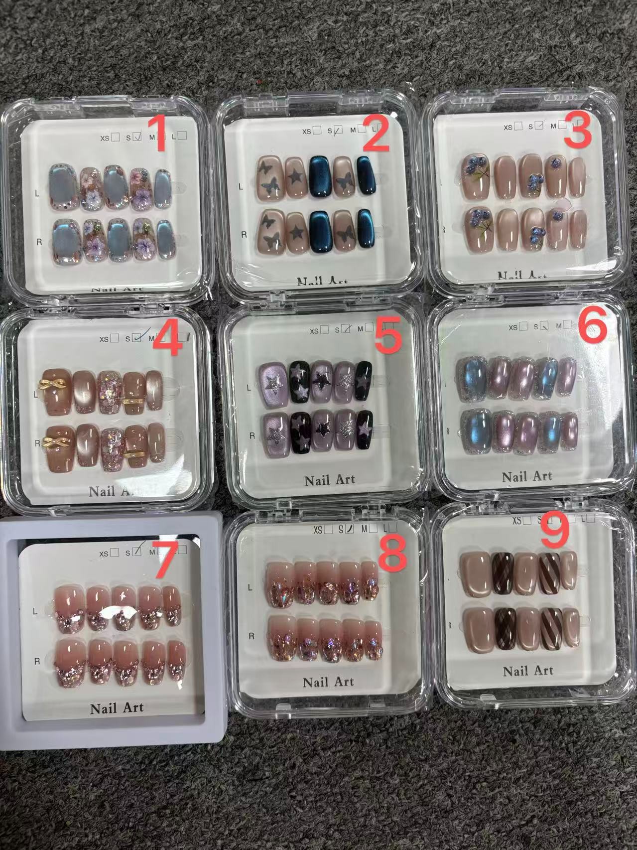 【中长】现货，孤品只有S码数，中长美甲不退不换