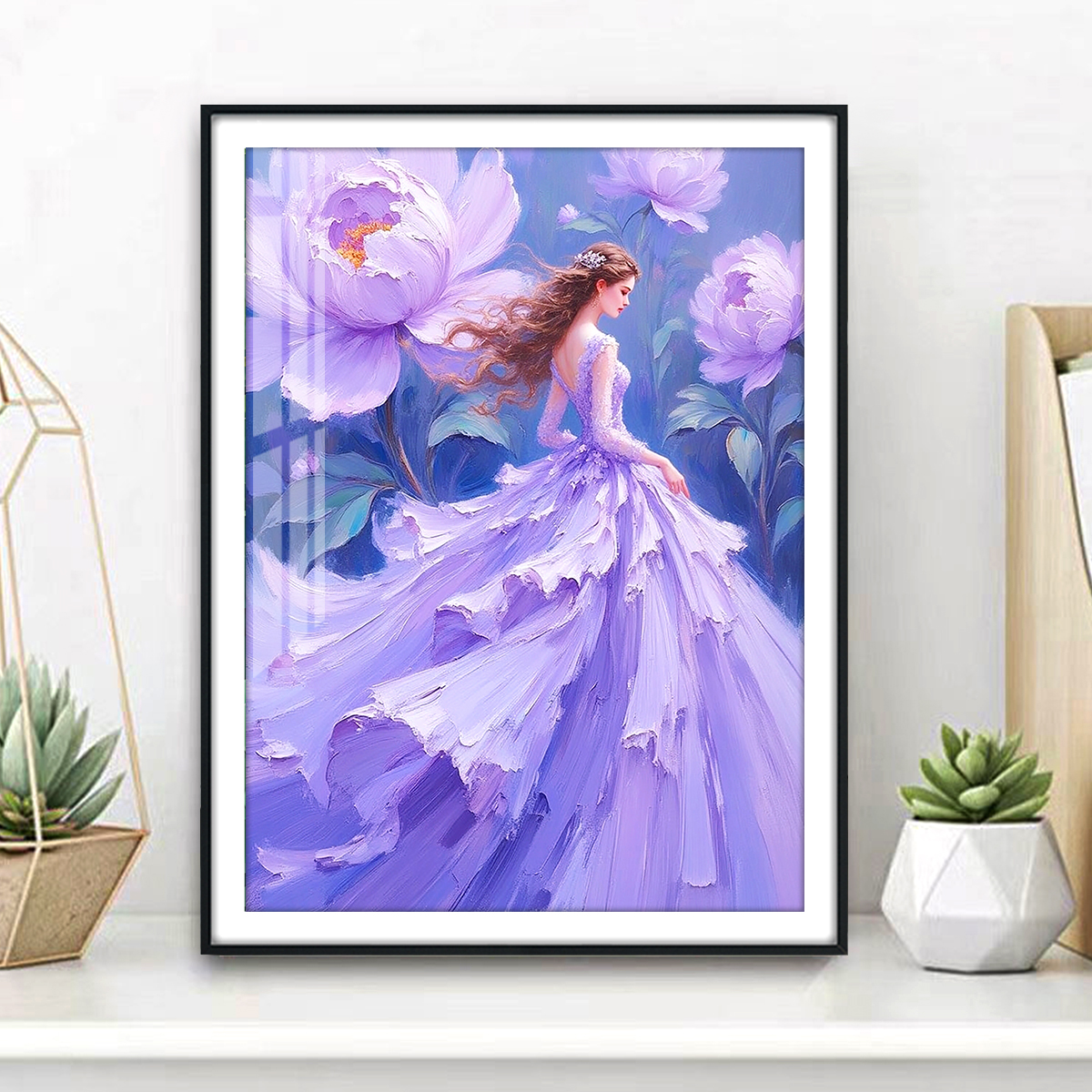 十字绣女孩2025新款现代高级客厅卧室梦幻紫色手工刺绣花间紫梦