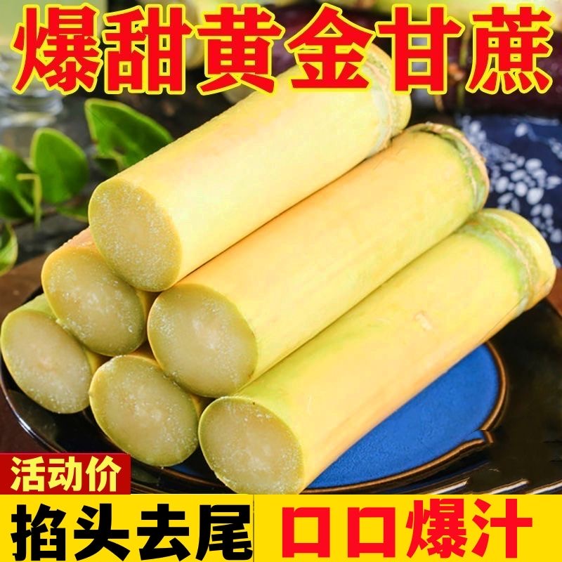云南高山黄金甘蔗清爽甘甜带箱9-10斤新鲜应季水果
