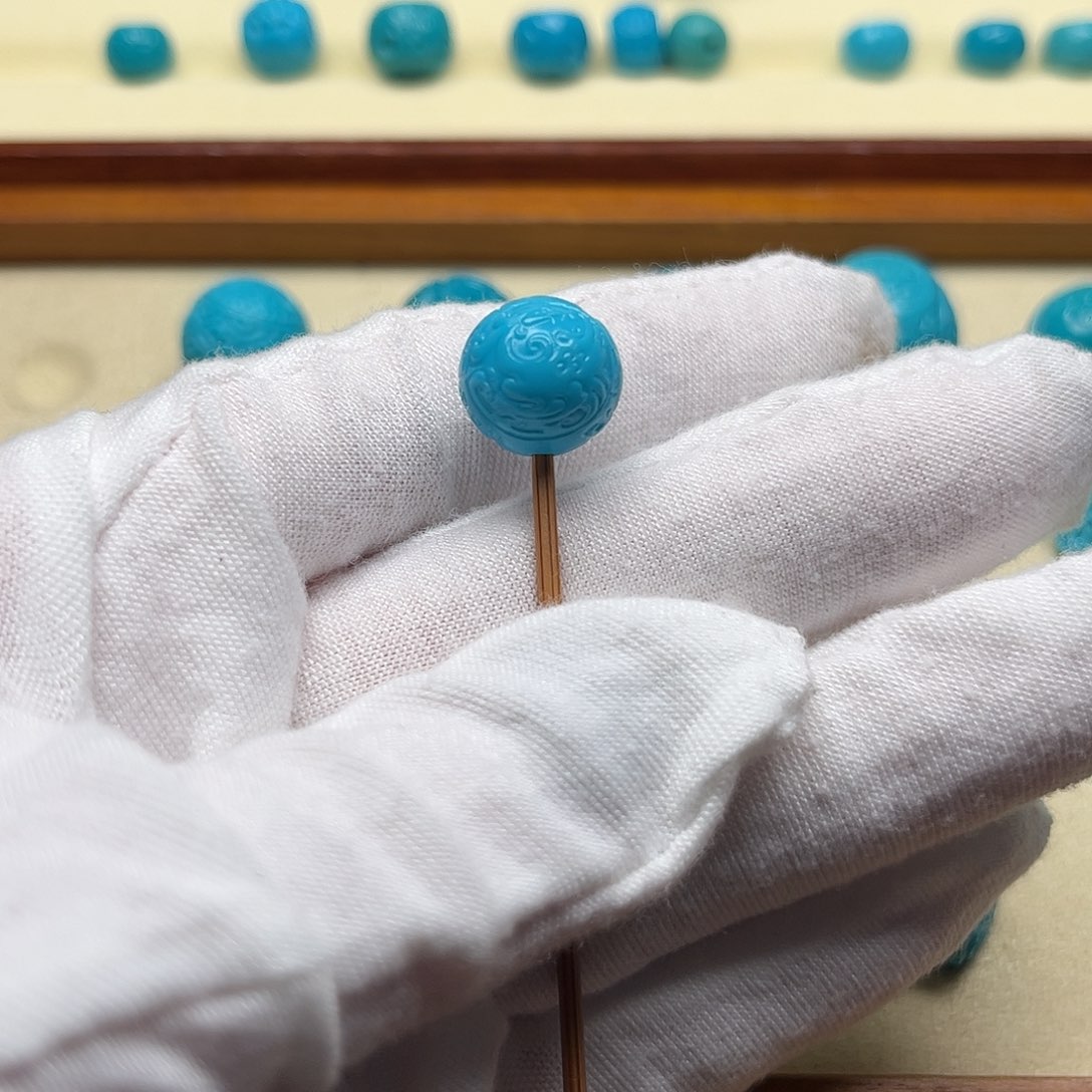 绿松石未镶嵌天然原矿绿松石无镶嵌龙凤11.3