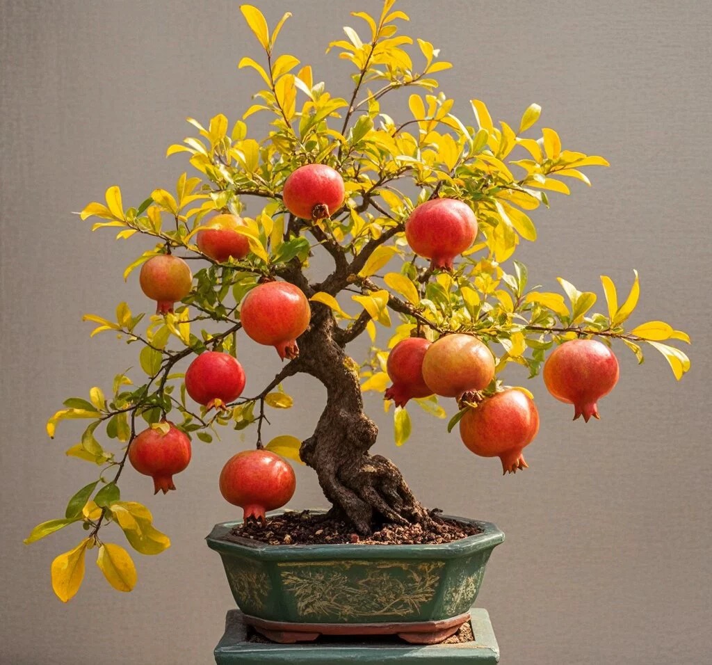 蒙阳红石榴树盆栽南北方可种老桩盆景