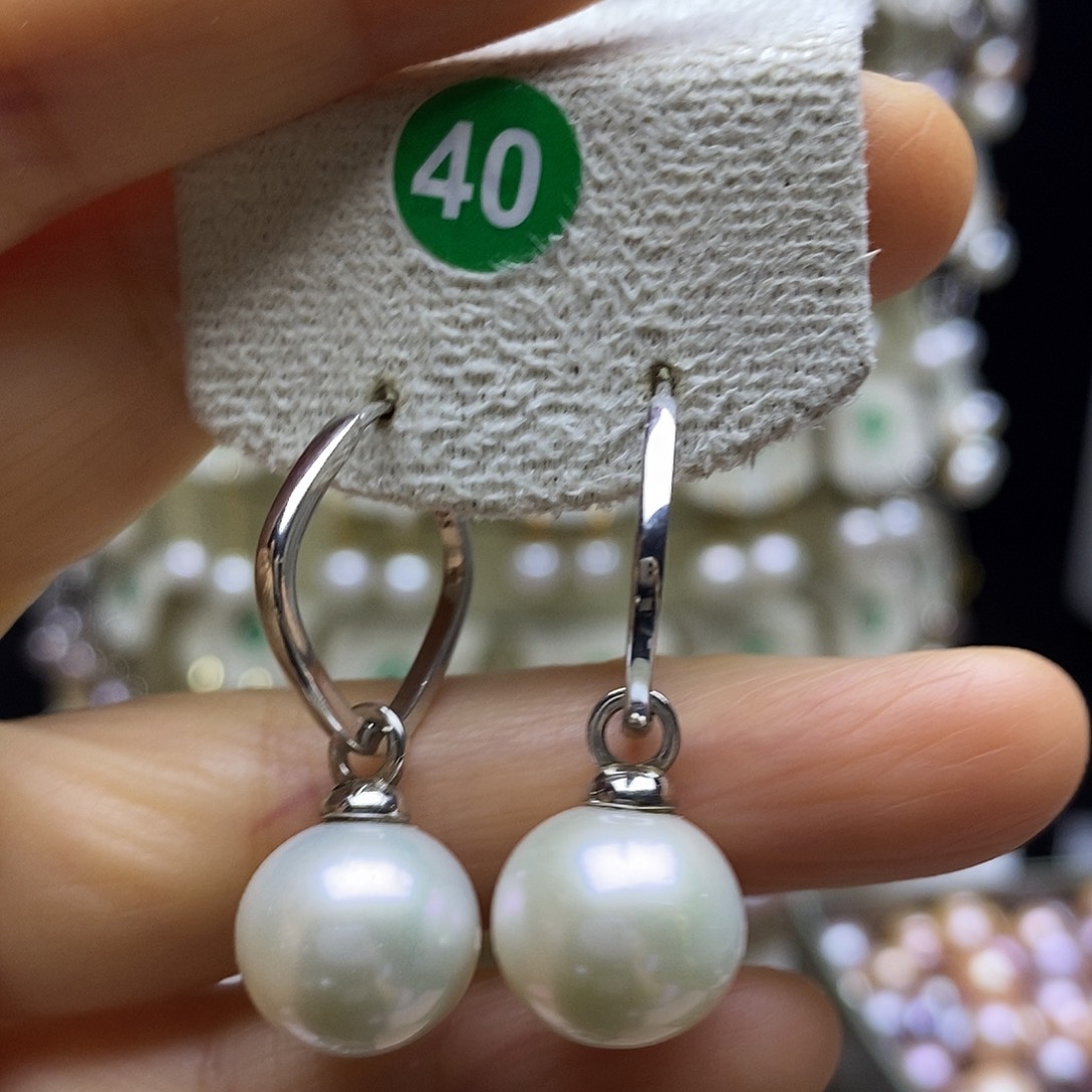 耳饰淡水珍珠银S925镶嵌