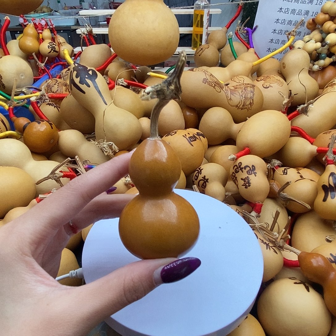 事***意香榧木葫芦工艺品